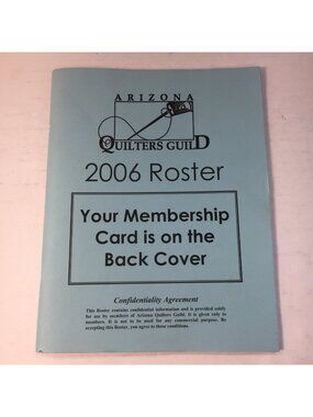 Arizona Quilters Guild 2006 Roster Booklet